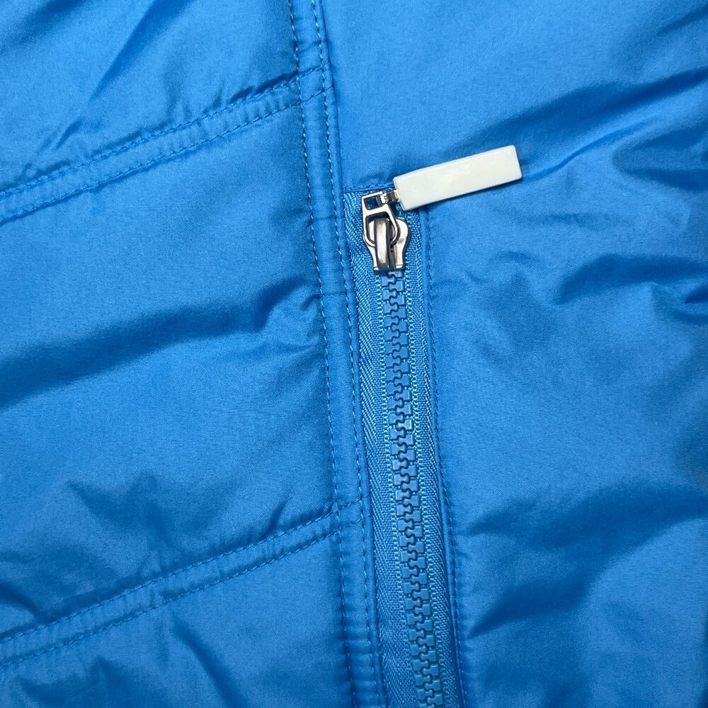 Paris Blues Vintage-Style Bright Blue Puffer Vest - Picture 2 of 6